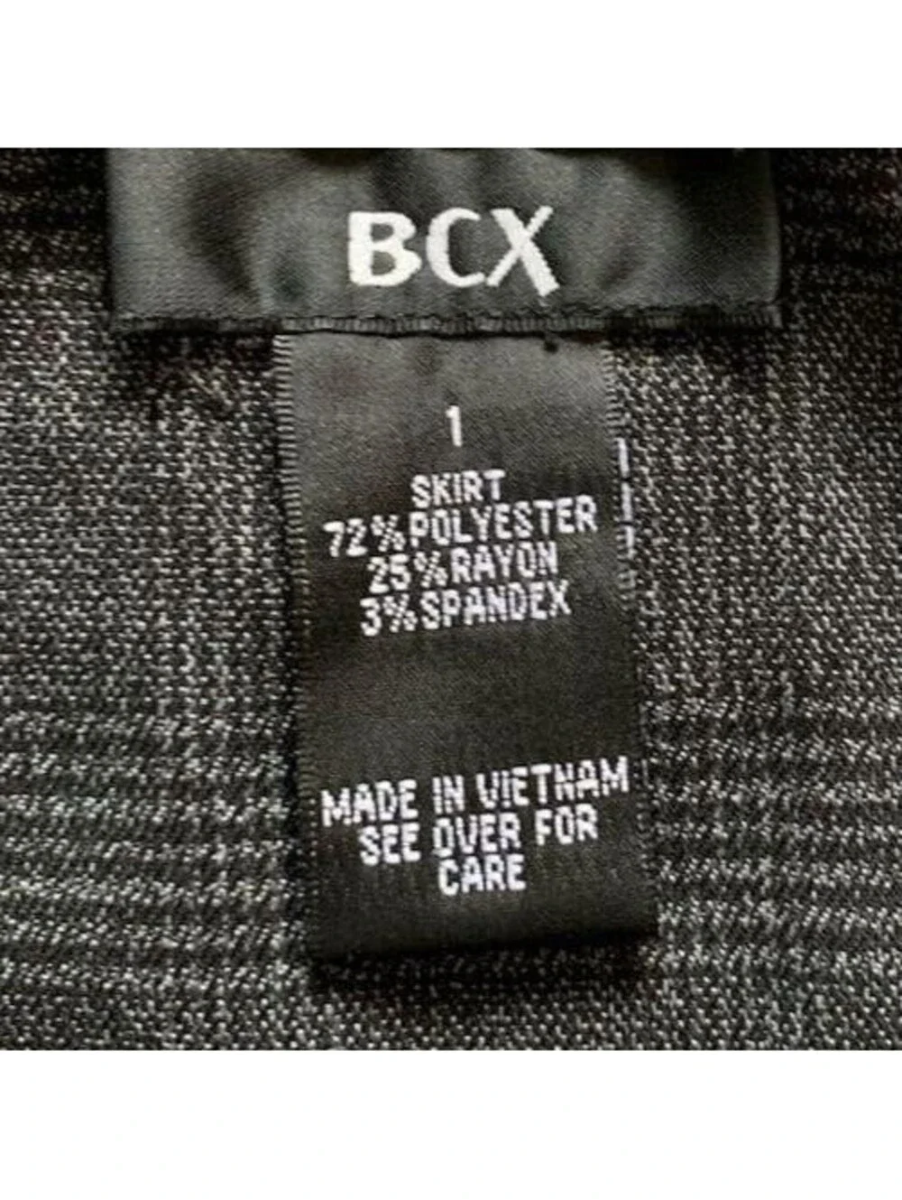 BCX Black Pleated Skirt with Button Detail